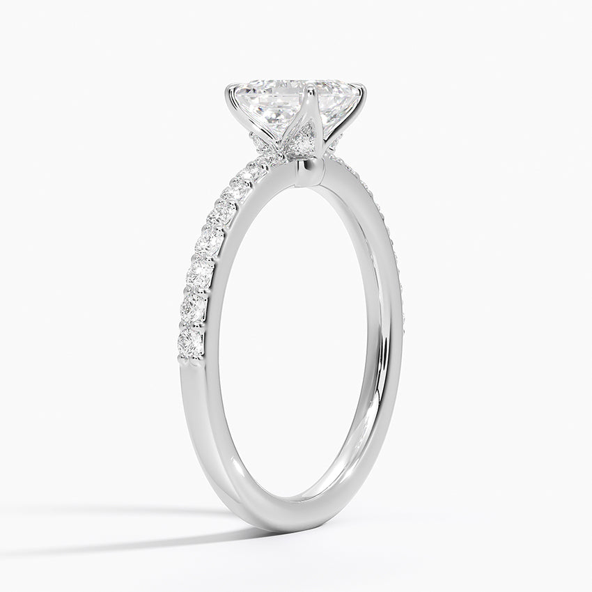 Luxe Elodie Diamond Ring (1/4 ct. tw.) Platinum Asscher Engagement Ring