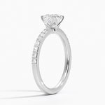 Luxe Elodie Diamond Ring (1/4 ct. tw.) Platinum Cushion Engagement Ring