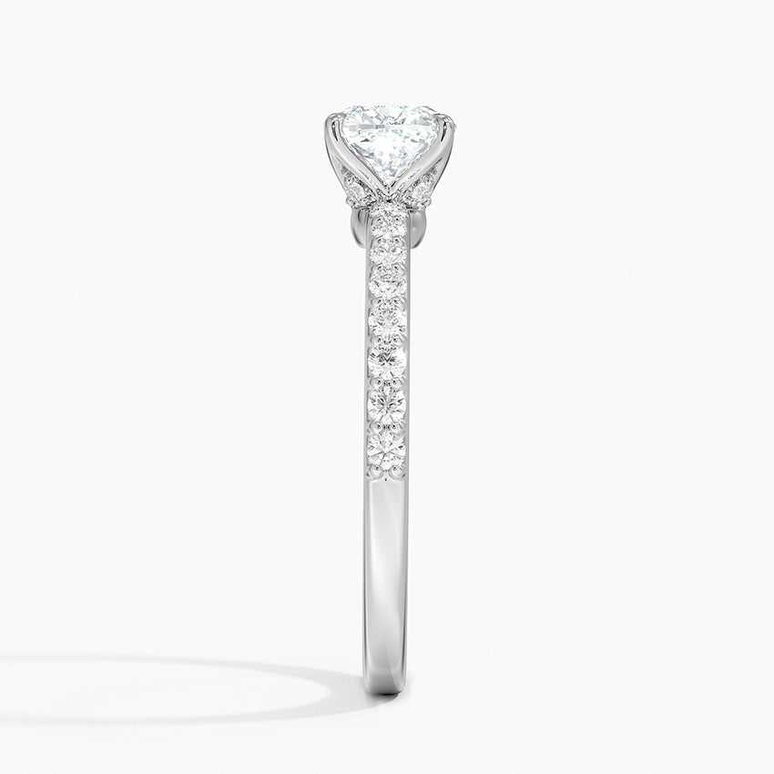 Luxe Elodie Diamond Ring (1/4 ct. tw.) Platinum Cushion Engagement Ring