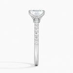 Luxe Elodie Diamond Ring (1/4 ct. tw.) Platinum Emerald Engagement Ring