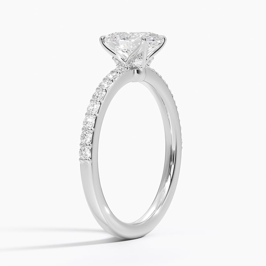Luxe Elodie Diamond Ring (1/4 ct. tw.) Platinum Oval Engagement Ring