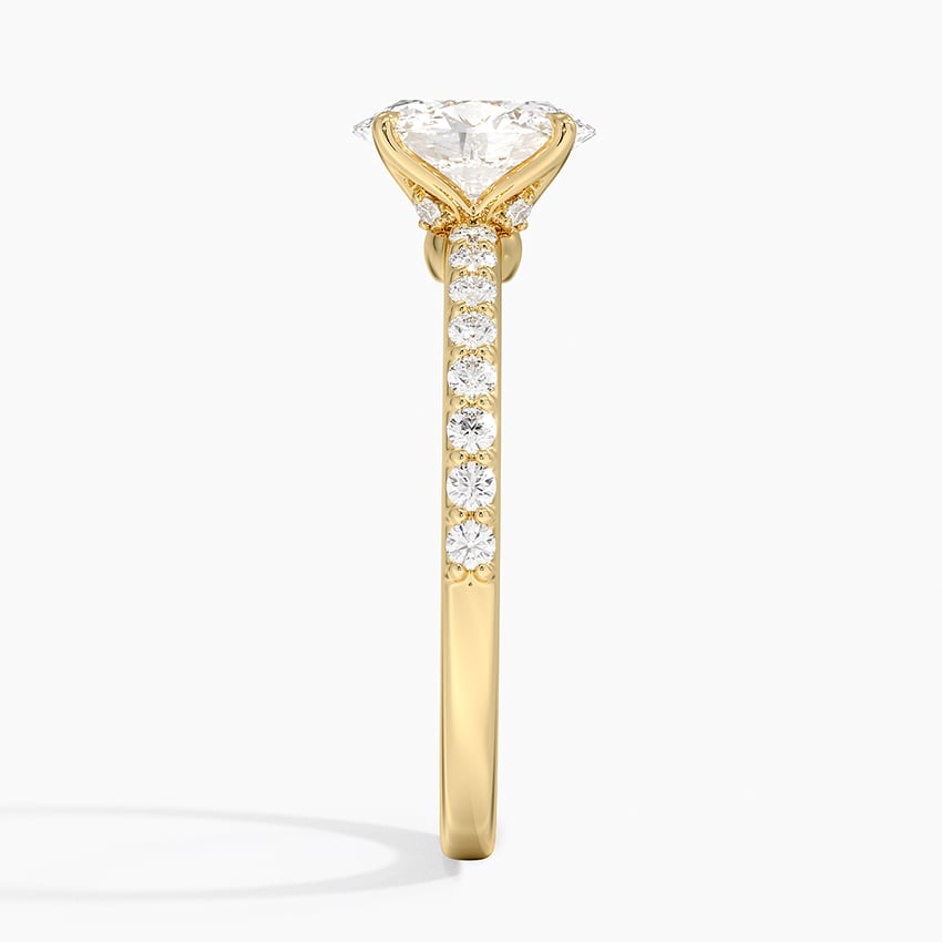 Luxe Elodie Diamond Ring (1/4 ct. tw.) Yellow Gold 18k Oval Engagement Ring