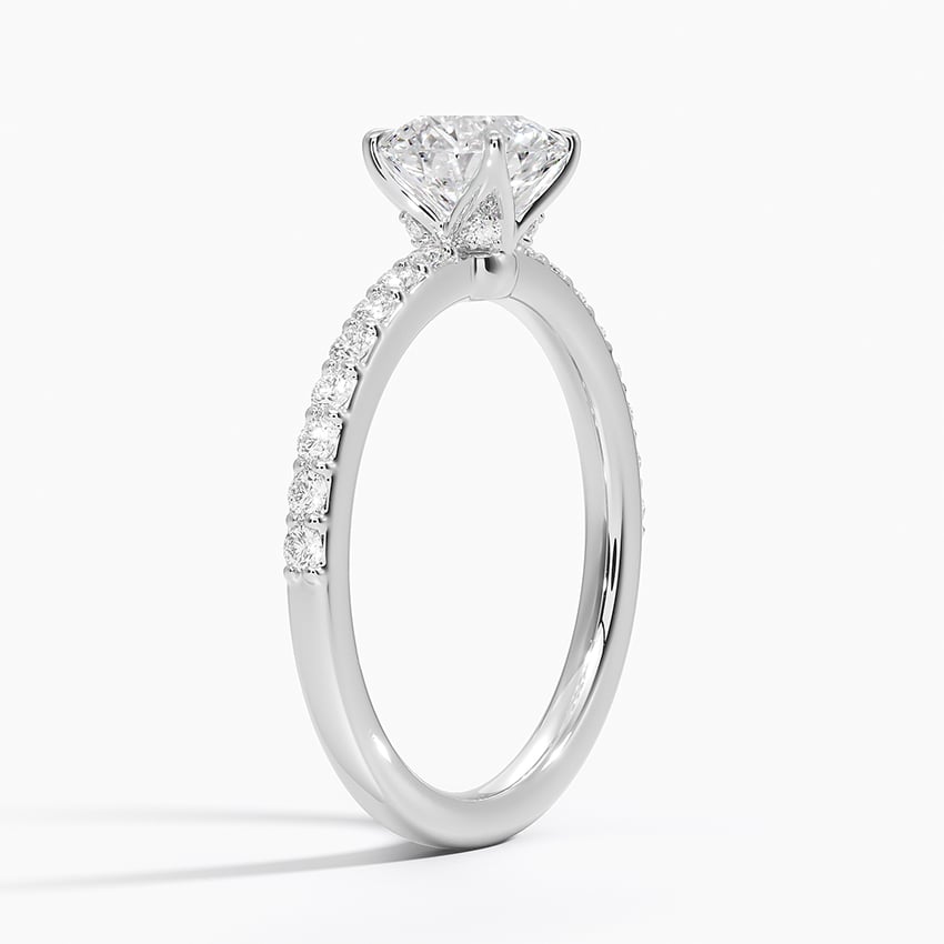 Luxe Elodie Diamond Ring (1/4 ct. tw.) Platinum Round Engagement Ring