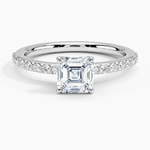 Luxe Elodie Diamond Ring (1/4 ct. tw.) Platinum Asscher Engagement Ring
