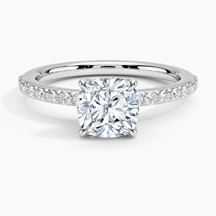 Luxe Elodie Diamond Ring (1/4 ct. tw.) Platinum Cushion Engagement Ring