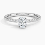 Luxe Elodie Diamond Ring (1/4 ct. tw.) Platinum Oval Engagement Ring
