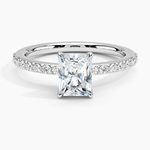 Luxe Elodie Diamond Ring (1/4 ct. tw.) Platinum Radiant Engagement Ring