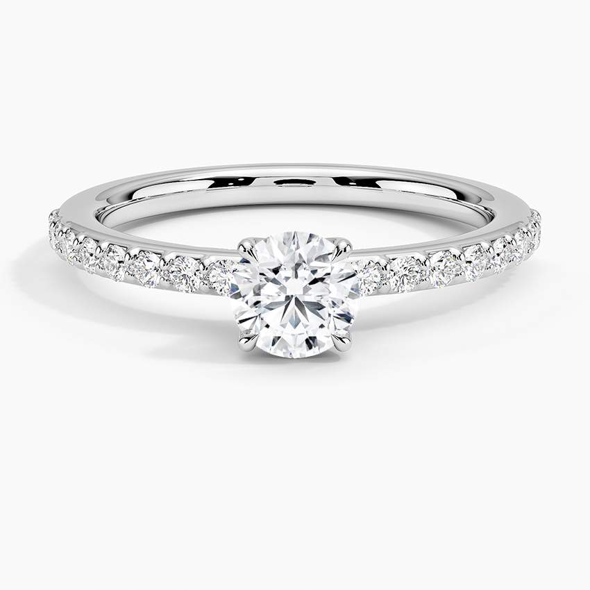 Luxe Elodie Diamond Ring (1/4 ct. tw.) Platinum Round Engagement Ring