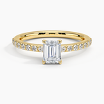 Luxe Elodie Diamond Ring (1/4 ct. tw.) Yellow Gold 18k Emerald Engagement Ring