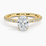 Luxe Elodie Diamond Ring (1/4 ct. tw.) Yellow Gold 18k Oval Engagement Ring