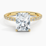 Luxe Elodie Diamond Ring (1/4 ct. tw.) Yellow Gold 18k Radiant Engagement Ring