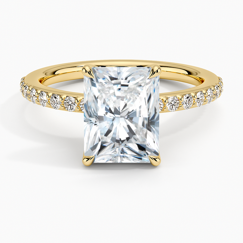 Luxe Elodie Diamond Ring (1/4 ct. tw.) Yellow Gold 18k Radiant Engagement Ring