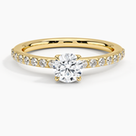 Luxe Elodie Diamond Ring (1/4 ct. tw.) Yellow Gold 18k Round Engagement Ring