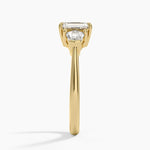 Shield Cut Three Stone Diamond Ring (1/2 ct. tw.) Yellow Gold 18k Emerald Engagement Ring