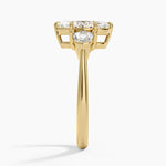 Shield Cut Three Stone Diamond Ring (1/2 ct. tw.) Yellow Gold 18k Marquise Engagement Ring