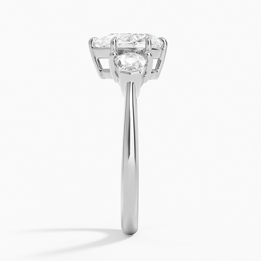 Shield Cut Three Stone Diamond Ring (1/2 ct. tw.) Platinum Pear Engagement Ring