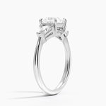 Shield Cut Three Stone Diamond Ring (1/2 ct. tw.) Platinum Princess Engagement Ring