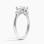 Shield Cut Three Stone Diamond Ring (1/2 ct. tw.) Platinum Radiant Engagement Ring