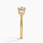Shield Cut Three Stone Diamond Ring (1/2 ct. tw.) Yellow Gold 18k Round Engagement Ring