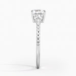 Lyra Three Stone Diamond Ring (1/4 ct. tw.) Platinum Asscher Engagement Ring