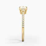 Lyra Three Stone Diamond Ring (1/4 ct. tw.) Yellow Gold 18k Cushion Engagement Ring