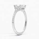 Lyra Three Stone Diamond Ring (1/4 ct. tw.) Platinum Marquise Engagement Ring