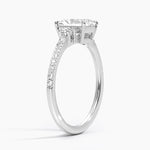 Lyra Three Stone Diamond Ring (1/4 ct. tw.) Platinum Radiant Engagement Ring