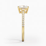 Lyra Three Stone Diamond Ring (1/4 ct. tw.) Yellow Gold 18k Radiant Engagement Ring