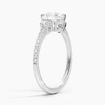 Lyra Three Stone Diamond Ring (1/4 ct. tw.) Platinum Round Engagement Ring