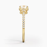 Lyra Three Stone Diamond Ring (1/4 ct. tw.) Yellow Gold 18k Round Engagement Ring