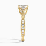 Zinnia Diamond Ring (1/3 ct. tw.) Yellow Gold 18k Emerald Engagement Ring