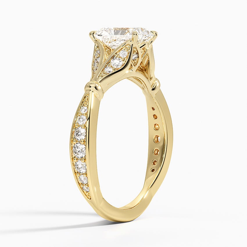 Zinnia Diamond Ring (1/3 ct. tw.) Yellow Gold 18k Radiant Engagement Ring