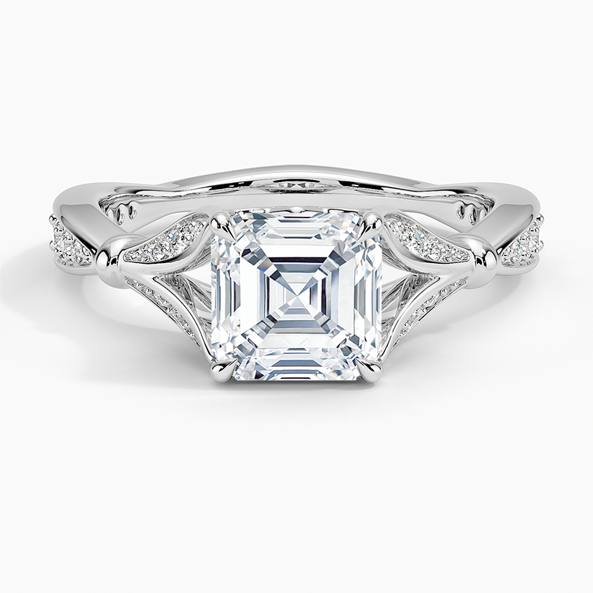 Zinnia Diamond Ring (1/3 ct. tw.) Platinum Asscher Engagement Ring
