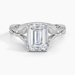 Zinnia Diamond Ring (1/3 ct. tw.) Platinum Emerald Engagement Ring