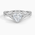 Zinnia Diamond Ring (1/3 ct. tw.) Platinum Heart Engagement Ring
