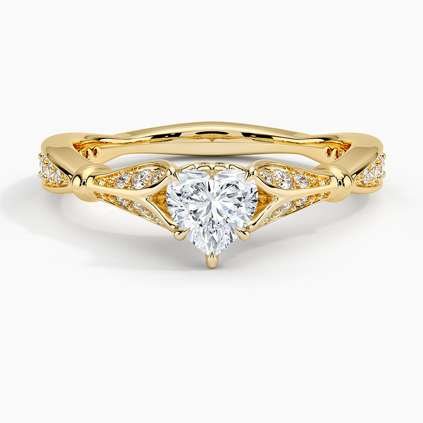 Zinnia Diamond Ring (1/3 ct. tw.) Yellow Gold 18k Heart Engagement Ring