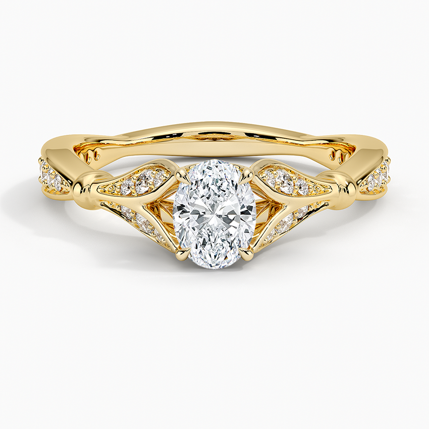 Zinnia Diamond Ring (1/3 ct. tw.) Yellow Gold 18k Oval Engagement Ring