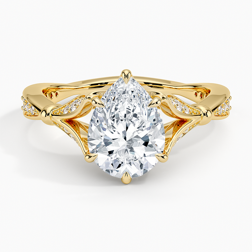 Zinnia Diamond Ring (1/3 ct. tw.) Yellow Gold 18k Pear Engagement Ring