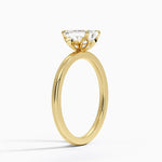 Petal 1.5mm Diamond Ring Yellow Gold 18k Emerald Engagement Ring