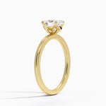 Petal 1.5mm Diamond Ring Yellow Gold 18k Oval Engagement Ring