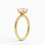 Petal 1.5mm Diamond Ring Yellow Gold 18k Princess Engagement Ring