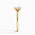 Petal 1.5mm Diamond Ring Yellow Gold 18k Radiant Engagement Ring