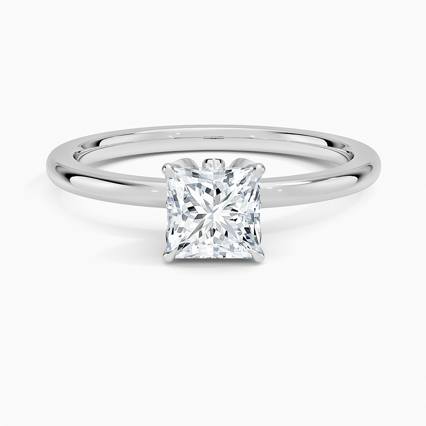 Petal 1.5mm Diamond Ring Platinum Princess Engagement Ring