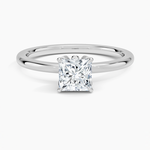Petal 1.5mm Diamond Ring Platinum Princess Engagement Ring