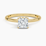 Petal 1.5mm Diamond Ring Yellow Gold 18k Princess Engagement Ring