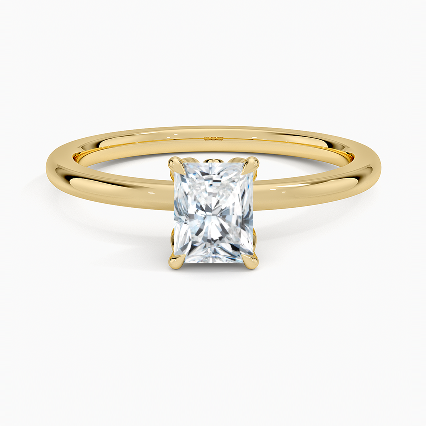Petal 1.5mm Diamond Ring Yellow Gold 18k Radiant Engagement Ring