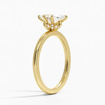 Petal Six Prong Diamond Ring Yellow Gold 18k Marquise Engagement Ring
