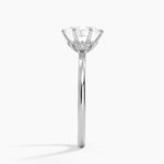 Petal Six Prong Diamond Ring Platinum Oval Engagement Ring
