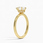 Petal Six Prong Diamond Ring Yellow Gold 18k Pear Engagement Ring