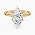 Petal Six Prong Diamond Ring Yellow Gold 18k Marquise Engagement Ring